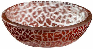 Rosseto - Foglia 4" Mini Round Cognac Shallow Handmade Glass Bowl, Pack of 12 - GLS054C