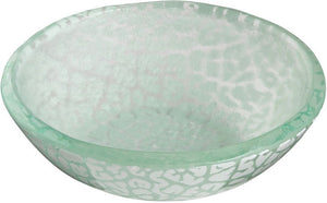 Rosseto - Foglia 4" Mini Round White Shallow Handmade Glass Bowl, Pack of 12 - GLS054W