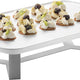 Rosseto - Forme’ Melamine Rectangle White Tray with Four Leg 4" Silver Riser - SM271