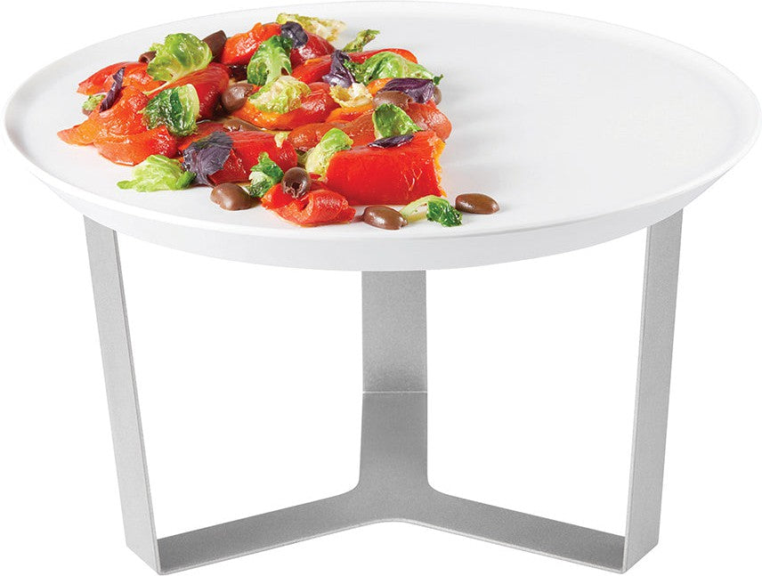 Rosseto - Forme’™ Melamine White Round Tray & 7″ Riser Set - SM279