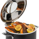 Rosseto - Home Style 4.75 QT Black Chafing Pot with Soft Closing Lid & Food Pan - CP101