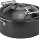 Rosseto - Home Style 4.75 QT Black Chafing Pot with Soft Closing Lid & Food Pan - CP101