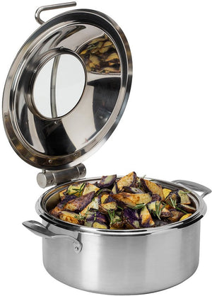 Rosseto - Home Style 4.75 Qt Stainless Steel Chafing Pot with Soft Closing Lid & Food Pan - CP100