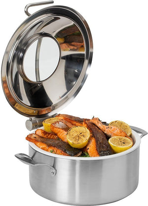 Rosseto - Home Style 4.75 Qt Stainless Steel Chafing Pot with Soft Closing Lid & Food Pan - CP100