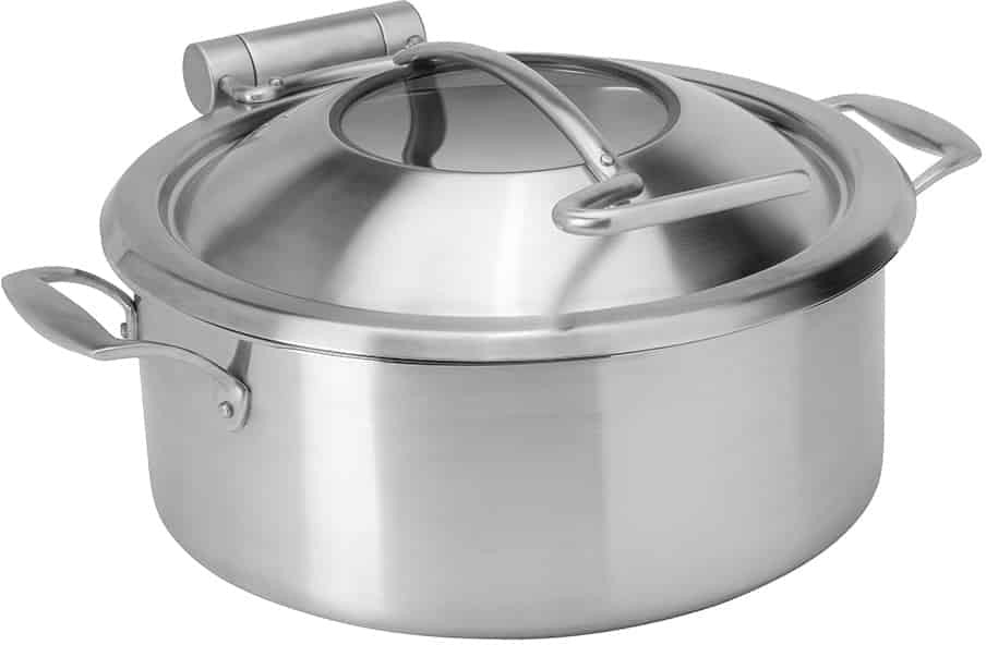 Rosseto - Home Style 4.75 Qt Stainless Steel Chafing Pot with Soft Closing Lid & Food Pan - CP100