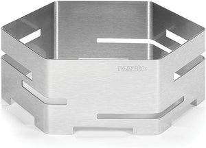 Rosseto - Honeycomb 14″ Small Brushed Stainless Steel Hexagon Buffet Riser - SM116