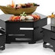 Rosseto - Honeycomb 14" Small Steel Black Matte Hexagon Buffet Riser - SM133