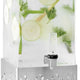 Rosseto - Iris 1 Gal Rectangle Stainless Steel & Acrylic Beverage Dispenser with Stamped Base - LD160