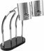 Rosseto - Iris Double Stainless Steel Heat Lamp with Black Metal Base - HL019