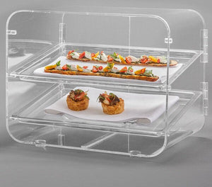 Rosseto - Lucid 18" Acrylic Clear Two-Tier Bakery Display Case - BD145