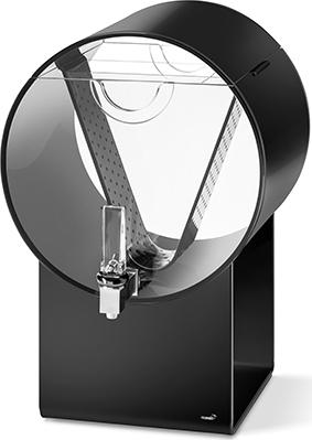 Rosseto - Lucid 3 Gal Black Acrylic Barrel Infuser Beverage Dispenser with Infusion Chamber - LD181