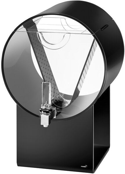 Rosseto - Lucid 3 Gal Black Acrylic Barrel Infuser Beverage Dispenser with Infusion Chamber - LD181