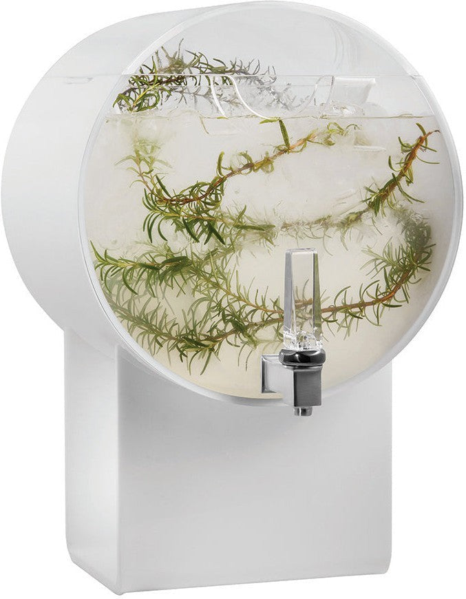 Rosseto - Lucid 3 Gal White Acrylic Barrel Beverage Dispenser - LD174