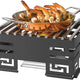 Rosseto - Mini-Chef Black Matte Steel Butane Frame & Warmer with Grill Top Burner Stand & Fuel Holder - SK041