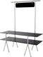 Rosseto - Modulite® 2 Level Kit Black Marble 2 Table Top & Chalkboard Stainless Steel Display Frame with Legs - MT-2004BMS