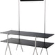 Rosseto - Modulite® 2 Level Kit Black Marble 2 Table Top & Chalkboard Stainless Steel Display Frame with Legs - MT-2004BMS