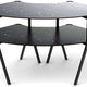 Rosseto - Modulite® 2 level Kit Black Marble 2 Qt Round Table Top with Black Legs - MT-2008BMB