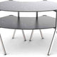 Rosseto - Modulite® 2 level Kit Black Marble 2 Qt Round Table Top with Stainless Steel Legs - MT-2008BMS