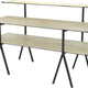 Rosseto - Modulite® 3 Level Kit, Natural 2 Table Top, and 1 Shelf with Black Legs - MT-3002NWB