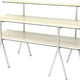 Rosseto - Modulite® 3 Level Kit, Natural 2 Table Top, and 1 Shelf with Stainless Steel Legs - MT-3002NWS