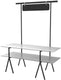 Rosseto - Modulite™ 2 Level Kit, Concrete Gray 2 Table Top & Chalkboard Black Display Frame with Legs - MT-2003CGB