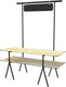 Rosseto - Modulite™ 2 Level Kit Natural Wood 2 Table Top & Chalkboard Black Display Frame with Legs - MT-2002NWB