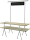 Rosseto - Modulite™ 2 Level Kit Natural Wood 2 Table Top & Chalkboard Stainless Steeel Display Frame with Legs - MT-2002NWS