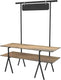 Rosseto - Modulite™ 2 Level Kit Walnut 2 Table Top & Chalkboard Black Display Frame with Legs - MT-2001WB