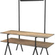 Rosseto - Modulite™ 2 Level Kit Walnut 2 Table Top & Chalkboard Black Display Frame with Legs - MT-2001WB