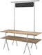 Rosseto - Modulite™ 2 Level Kit Walnut 2 Table Top & Chalkboard Stainless Steel Display Frame with Legs - MT-2001WS