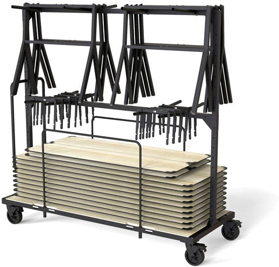 Rosseto - Modulite™ Black Storage Cart - MT-CART