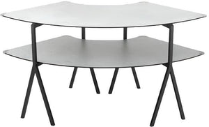 Rosseto - Modulite™2 level Kit Concrete Gray 2 Qt Round Table Top with Black Legs - MT-2007CGB