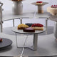 Rosseto - Modulite™2 level Kit Concrete Gray 2 Qt Round Table Top with Stainless Steel Legs - MT-2007CGS