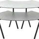 Rosseto - Modulite™2 level Kit Concrete Gray 2 Qt Round Table Top with Stainless Steel Legs - MT-2007CGS