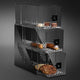 Rosseto - Mosaic Matte Black Acrylic Narrow Three-Tier Bakery Display Case - BD143