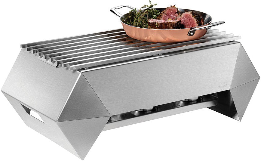 Rosseto - Multi Chef 10" 6 PC Diamond Stainless Steel Frame with Burner, Fuel holder & Grill - SK044