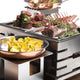 Rosseto - Multi-Chef™ 10" Black Matte Warmer with 3 Fuel Holders & Reversible Burner Stand - SM195