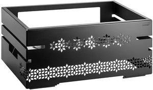 Rosseto - Multi-Chef™ 10" Mosaic Black Matte Warmer with 3 Fuel Holders & Reversible Burner Stand - SM321