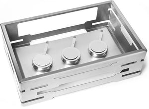 Rosseto - Multi-Chef™ 7" Stainless Steel Warmer with 3 Fuel Holders and Reversible Burner Stand - SM229