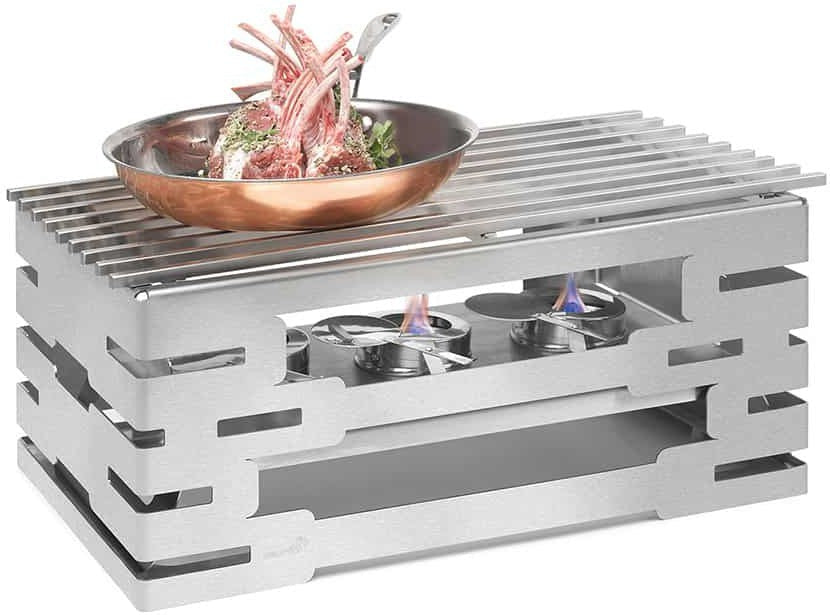 Rosseto - Multi-Chef™ Rectangular Stainless Steel Warmer with Track Grill Top - SK031