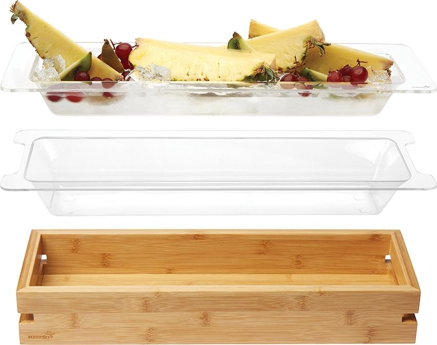 Rosseto - Natura 2 PC Clear Acrylic Insert for Medium Bamboo Tray - SA118