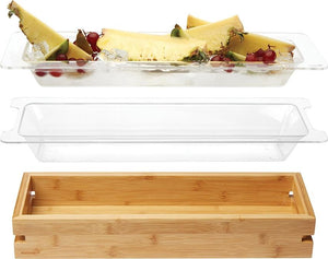 Rosseto - Natura 2 PC Clear Acrylic Insert for Medium Bamboo Tray - SA118