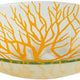 Rosseto - Radici 11″ Round Mustard Handmade Glass Bowl, Pack of 2 - GLS047M