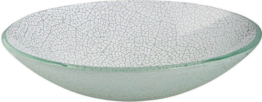 Rosseto - Radici 14″ Round Whit Handmade Glass Bowl - GLS046W