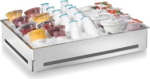 Rosseto - Rectangle Stainless Steel Cooler with Ice Bath & Texturized Tray - SM144