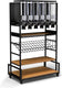 Rosseto - Shelving Cart Kit with Bamboo Shelves, Wire Shelf & 6 Dispensers - MC-PB6