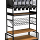 Rosseto - Shelving Cart Kit with Bamboo Shelves, Wire Shelf & 6 Dispensers - MC-PB6