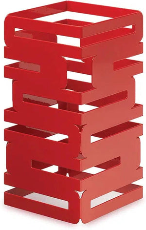 Rosseto - Skycap 12" Square Red Gloss Steel Multi-Level Riser - SM186