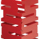 Rosseto - Skycap 12" Square Red Gloss Steel Multi-Level Riser - SM186