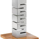 Rosseto - Skycap 22.5” Stainless Steel Tall Column Multi-Level Riser with Bamboo Base - SM162